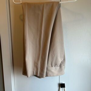 Up! Beige Dress Pants - Neutral Slim Trousers